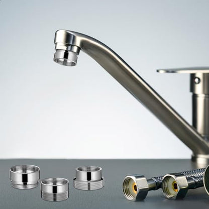 IMIKEYA 8pcs Faucet Adapters Set, Copper Sink Faucet Aerator Adapters, Female to Male Faucet Hose Connectors for Kitchen And Bathroom Use