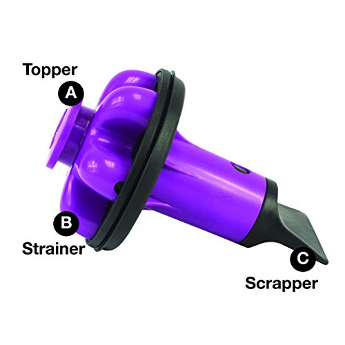 Danco 10762A | Disposal Genie II Garbage Disposal Strainer and Stopper, Kitchen Sink Drain Splash Guard with Food Scraper, Fuchsia, 1-Pack - color: Fuchsia