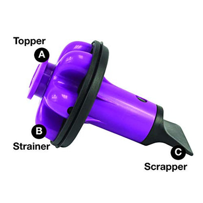 Danco 10762A | Disposal Genie II Garbage Disposal Strainer and Stopper, Kitchen Sink Drain Splash Guard with Food Scraper, Fuchsia, 1-Pack - color: Fuchsia