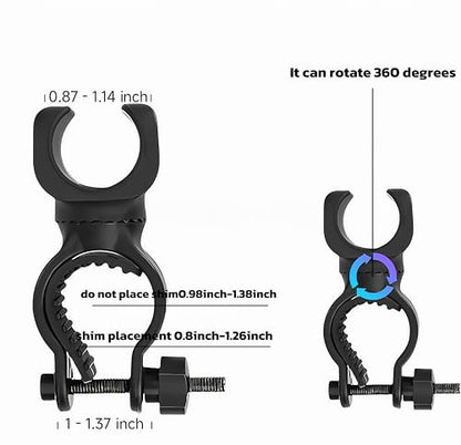2 Pack Elderly Bath Chair Shower Head Holder – Handicap Shower Head Holder Accessories, Bath & Shower Head Holder Aids, Wheelchair Cane Holder Kit for Shower Seat
