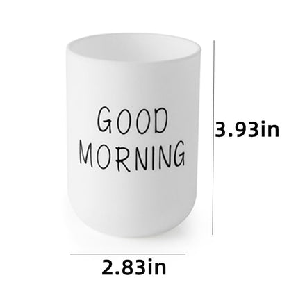 Toothbrush Cup 2Pcs, Bathroom Toothbrush Holder, Storage Cup 300ml, Drinking Cup, Reusable (Black + White) - color: Black + White