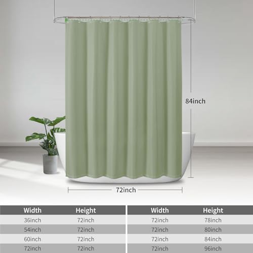 eachope Waterproof Extra Long Fabric Shower Curtain,No Liner Needed,TPU Laminated Polyester Shower Curtain,Chevron Striped Design with Weighted Magnets and Metal Grommets,72Wx 84H,Sage Green - color: Sage Green, size: 72"W x 84"L (Pack of 1)