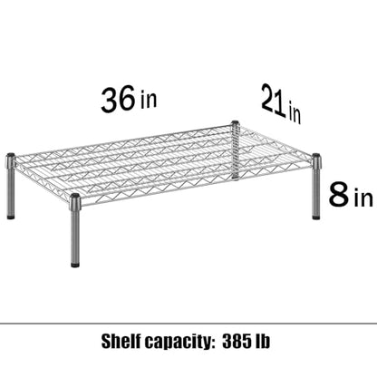 21" Deep x 36" Wide x 8" Height Wire Shelving Kit | 1-Tier | NSF Commercial Storage Rack Unit - size: 21" Deep x 36" Wide