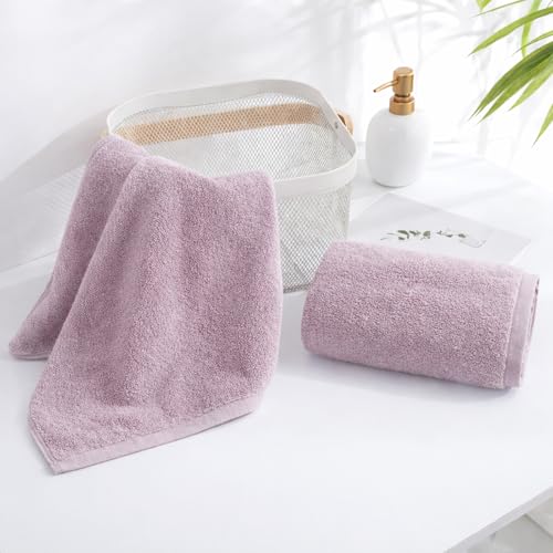 4-Pack Purple Cotton Hand Towels for Bathroom with Hanging Loops | Sink-side towels for drying hands and face, ideal for bathrooms, guest baths, powder rooms, OEKO-TEX certified, easy care - color: A06: Purple