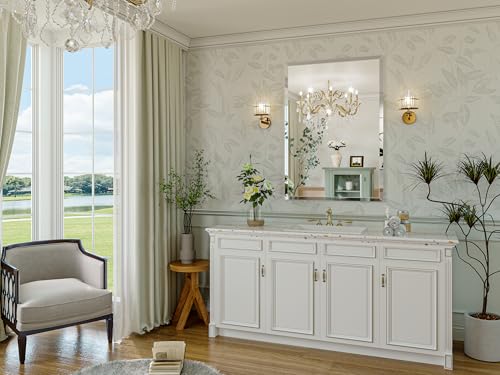 Frameless Bathroom Mirror, 28"x40" Beveled Bathroom Vanity Mirror | 15mm beveled edge, frameless, 5mm HD glass, anti-rust, french cleat, horizontally or vertically, for bathroom/bedroom - size: 28"L x 40"W