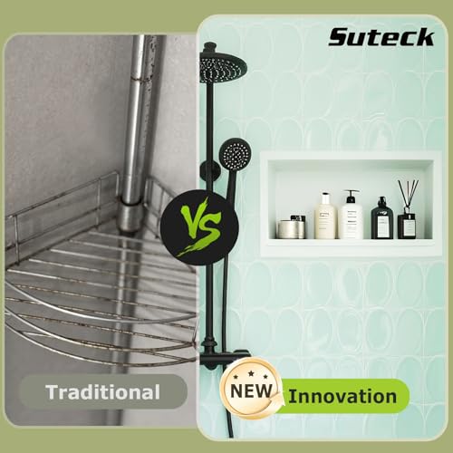 Suteck 16"x28" Shower Niche, Single Large Shelf Tile-Ready Storage Box | Large 24"x12" Inner Space | 100% Waterproof ABS | Over/Flush Mount, Vertical/Horizontal | Multi-Scene For Bathroom, Kitchen - size: 16x28"