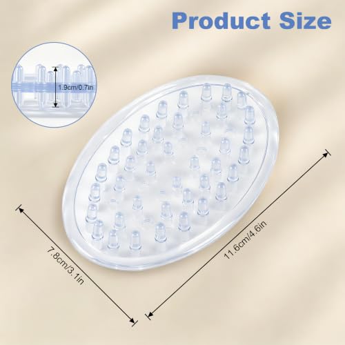 2 Pack Clear Soap Dish Self Draining Plastic Holder for Bathroom Kitchen | soapdish pad