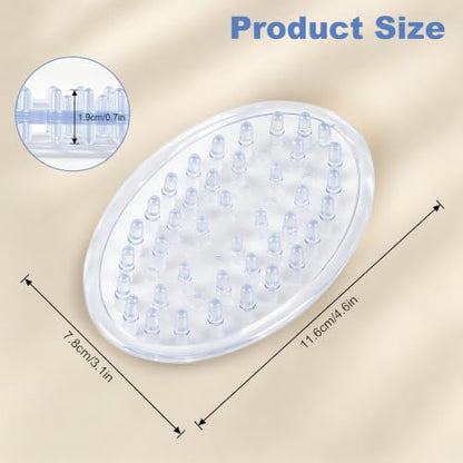 2 Pack Clear Soap Dish Self Draining Plastic Holder for Bathroom Kitchen | soapdish pad