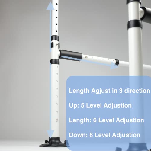Bed Assist Rails Adjustable, Safety Bed Handle with Leg, Fall Prevention Hand Guard Grab Bar Bed Cane, Bed Rails for Elderly, Adults, Senior, Handicap, Disabled, Fit King, Queen, Full, Twin
