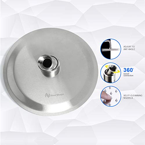 NearMoon Rain Shower Head, Ultra-Thin Design-Pressure Boosting, Awesome Some Experience, High Flow Stainless Steel Rainfall Head (6 Inch,Brushed Nickel) - color: Brushed Nickel, size: 6 Inch