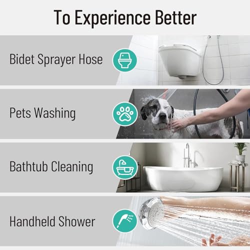 Shower Hose SHORT, Ultra-Soft Silicone Shower Hose Replacement, Anti-Kink Designed Handheld Shower Head Hose Extension with Brass Insert and Nut, 39 Inches, White - color: White, size: 39 Inches