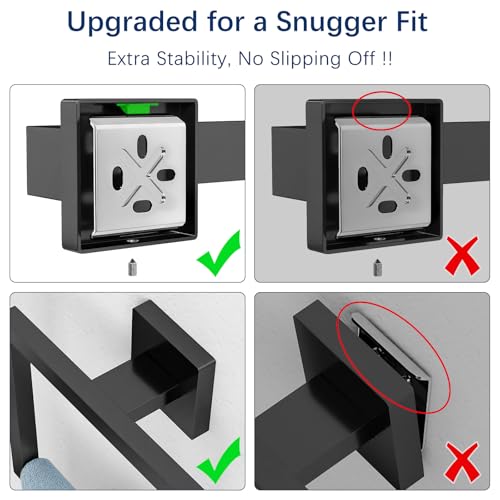 Gypie 5-Piece Bathroom Accessories Set, 24-in Towel Racks Wall Mounted Stainless Steel, Towel Hardware Set Matte Black - color: Black 5 Piece, size: 24 Inch