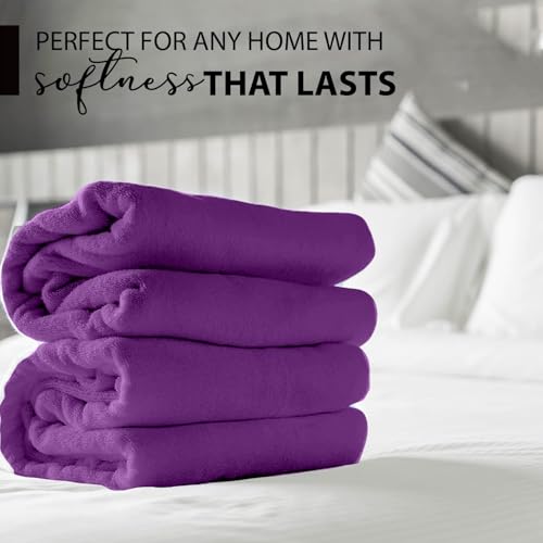 KAHAF COLLECTION 100% Cotton Bath Towels, 24x48 Pack of 6 Towels, Quick Dry, Highly Absorbent, Soft Feel Towel, Gym, Spa, Bathroom, Shower, Pool, Luxury Soft Towels (Dark Purple, 24x48-6 Pack) - color: Dark Purple, size: 24x48 - 6 PACK