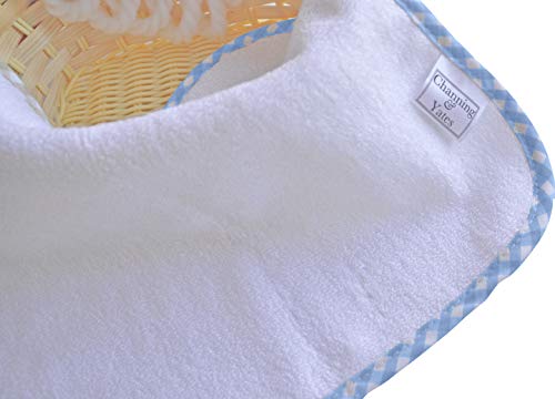 Channing & Yates - Premium Baby Washcloths - (6-Pack) Organic Baby Wash Cloths - Thick, Soft, Plush - Great for Eczema - Face Washcloths (Blue on White) - color: Blue