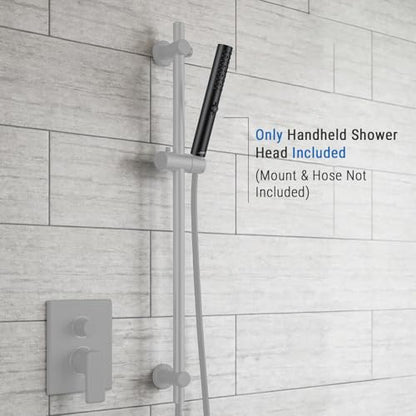 G-Promise All Metal Round 3 Function Handheld Shower Head(Matte Black) | All Metal Construction, 3 Function Modes with Massage, Modern Look, Push Switch, Easy Installation - color: Matte Black, style: Round