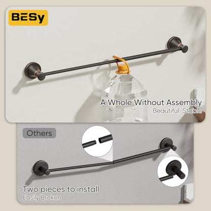 Towel Racks for Bathroom Wall Mounted Bath Towel Bar Oil Rubbed Bronze | Adjustable 16-26 In, Wall Mounted Towel Holder, Stainless Steel, Rustproof, Towel Bar Rod Hanger Hardware Accessories Hotel - color: Oil Rubber Bronze