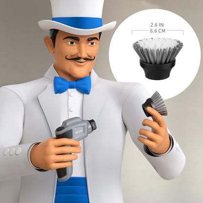 MR.SIGA Electric Spin Scrubber Flat Brush Refills, 3 Pack | Effectively remove stubborn dirt and grime from various surfaces