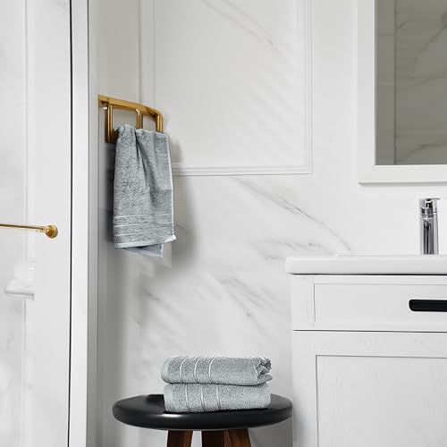 6 Piece Hand Towels Set 16 x 28 Inches, Cool Grey | 100% Cotton, Lighter Weight, Quick to Dry, 16 x 28 Inches, Super Soft & Absorbent, Perfect for Bathroom & Kitchen - color: Silver Grey