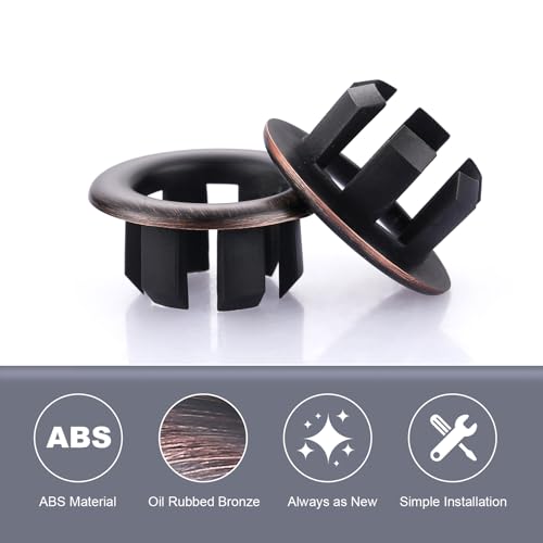 Sink Overflow Ring Oil Rubbed Bronze: ARCORA 2 Pack Bathroom Kitchen Sink Basin Trim Overflow Cover Hole Insert Cap - color: Oil Rubbed Bronze-2 Pack