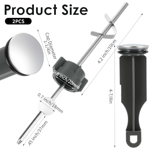 2 Pcs Bathroom Sink Stopper Replacement, Lavatory Pop Up Center Piece Assembly for PS2673, PS469, PSB 327