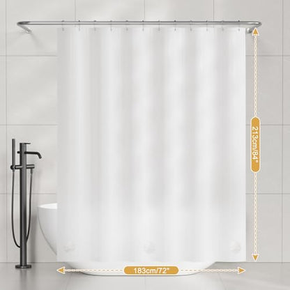 AmazerBath Shower Curtain Liner 2 Pack, 72 x 84 Inches PEVA Plastic Shower Liner with 3 Weighted Stones and 12 Rustproof Metal Grommet, Lightweight Waterproof Shower Curtain - Frosted - color: Frosted, size: 72"W x 84"L (Pack of 2)