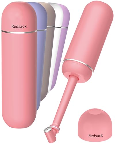 Portable Bidet for Travel & Camping - Manual Squeeze Peri Bottle Handheld | 3 Leak-Proof Seals | BPA-Free | Feminine Hygiene Care Postpartum | Extendable Sprayer with Nozzle for Men&Women-Pink - color: Pink