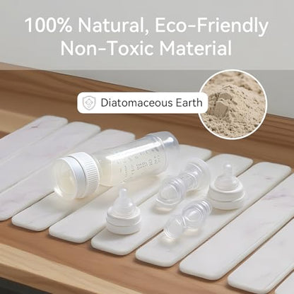 Stone Drying Mat for Kitchen Counter, 24"(L)×16"(W), Drying Matt Kitchen Counter, Stone Dish Drying Mat, Foldable Diatomaceous Earth Mat - color: White