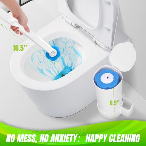 Disposable Toilet Brush, Toilet Wand Refills, Toilet Bowl Cleaner Brush for Bathroom Maintenance - size: 48 Refills