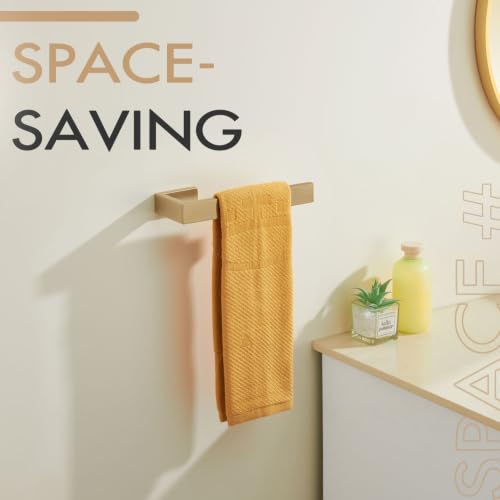 KOKOSIRI Towel Bar for Bathroom Towel Holder Wall Mount Kitchen Towels Rack Bath Hardware Champagne Bronze Stainless Steel, B3009CPG - color: Champagne Bronze