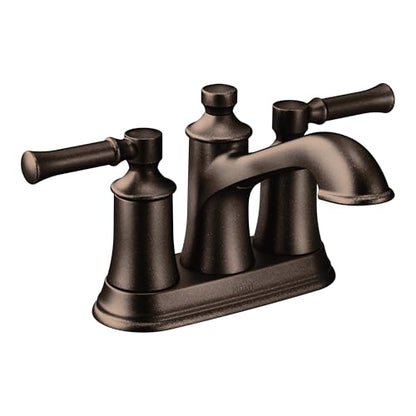 Moen Dartmoor Oil Rubbed Bronze Traditional Two Handle Centerset Bathroom Sink Faucet, 6802ORB - color: Oil Rubbed Bronze