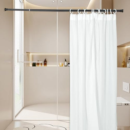 Black Shower Curtain Rod 31 to 80 Inch,Adjustable Heavy Duty Spring Tension Shower Rod,Telescoping Rod,No Drilling - color: Black, size: 31 to 80