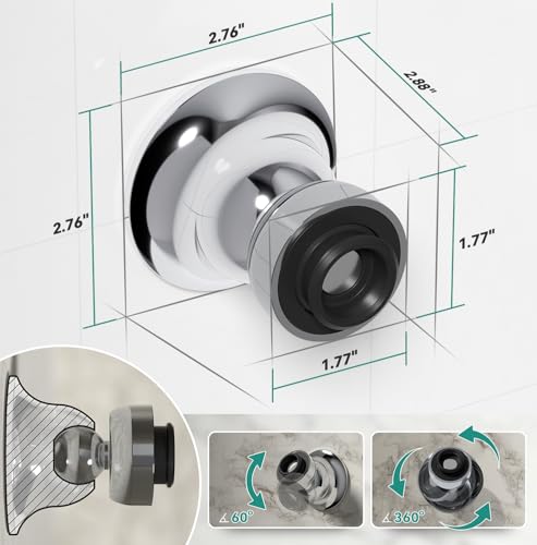 Magnetic Shower Head Holder for BOZYBO 460311 Shower Head Combo - color: Silver