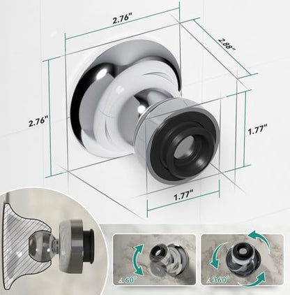 Magnetic Shower Head Holder for BOZYBO 460311 Shower Head Combo - color: Silver