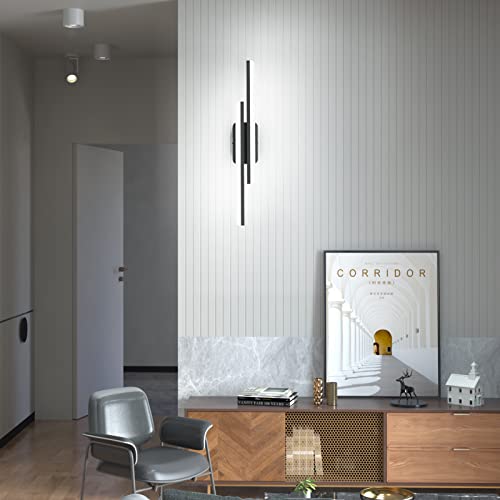Ralbay 32" Black Bathroom Vanity Lights 36W Frosted Aluminum Modern LED Matte Black Vanity Light for Bathroom Lighting Fixtures White Light 6000K Black 32 inch - color: Black, size: 32 inch