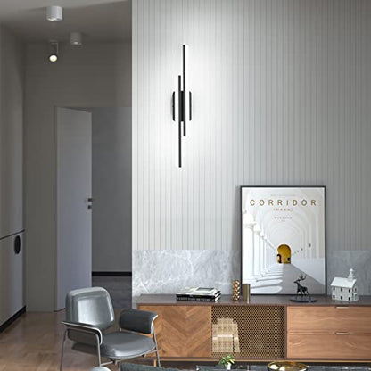 Ralbay 32" Black Bathroom Vanity Lights 36W Frosted Aluminum Modern LED Matte Black Vanity Light for Bathroom Lighting Fixtures White Light 6000K Black 32 inch - color: Black, size: 32 inch