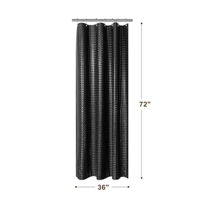 Barossa Design Black Stall Size Shower Curtain Liner 36x72 | Waterproof PEVA, 3 Magnets, 36" W x 72" H Lightweight Plastic Shower Curtain for Small Bathroom Stall, Dimensional Black - color: Dimensional Black, size: 36"W x 72"L (Pack of 1)