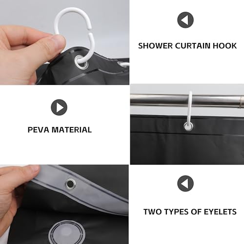 White Waterproof Fabric Shower Curtain Liner 72"x72"with PEVA Shower Curtain Liner with Rustproof Grommets and 3 Magnets - Soft Hotel Quality Cloth Shower Liner, Light-Weight Standard Size - color: White, size: 72"W x 72"L (Pack of 1)