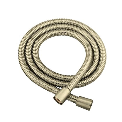 Shower Hose, 79 Inches Extra Long Stainless Steel Handheld Shower Head Hose Replacement with Brass Insert and Nut, Flexible Hose Extension for Hand Held Shower Head - color: Brushed Nickel