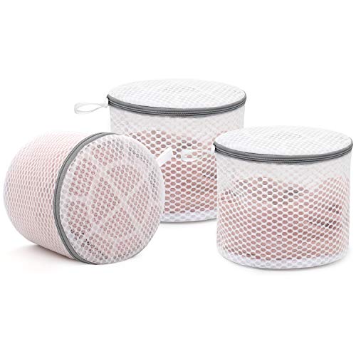 Muchfun 3Pcs Bra Wash Bags, Honeycomb Mesh Laundry Bags for Delicates | Lingerie, Intimates and Underwear 7 x 7 x 6 Inches - size: 3 Bra Bags