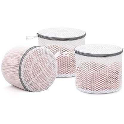 Muchfun 3Pcs Bra Wash Bags, Honeycomb Mesh Laundry Bags for Delicates | Lingerie, Intimates and Underwear 7 x 7 x 6 Inches - size: 3 Bra Bags
