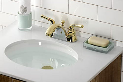 Kingston Brass KB2622 Naples 4-Inch Centerset Lavatory Faucet, Polished Brass - color: Polished Brass