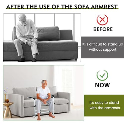 Couch Stand Assist, Height and Width Adjustable Chair Assist, Help The Elderly、Disabled and Pregnant Women to Stand, for Sofas、Toilets, Couch Rails for Elderly Adults Safety, Non-Slip