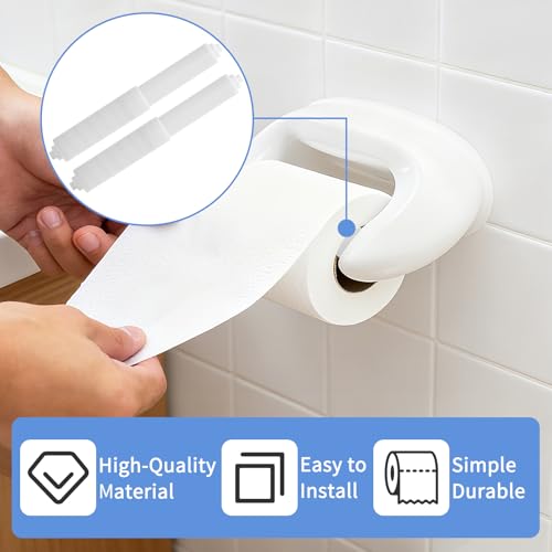 4 Pcs Spring Loaded Toilet Paper Holder,Tissue Holder for Toilet | Plastic Toilet Tissue Roll Holder Insert,White Toilet Paper Holder Replacement Rod For Toilet or Bathroom Fixture