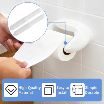 4 Pcs Spring Loaded Toilet Paper Holder,Tissue Holder for Toilet | Plastic Toilet Tissue Roll Holder Insert,White Toilet Paper Holder Replacement Rod For Toilet or Bathroom Fixture
