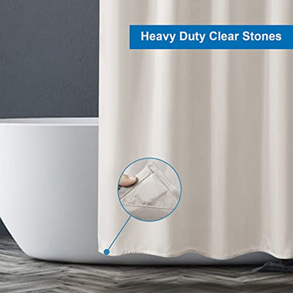 Khaki Shower Curtain Liner, Khaki Fabric Shower Liner, 2-in-1 Bathroom Shower Curtain and Liner, 12 Grommet Holes, Water Proof, Machine Washable, Hotel Quality, 72 x 72 Inches - color: Khaki, size: 72"W x 72"L (Pack of 1)