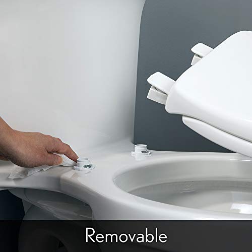 Mayfair Cameron Silver Toilet Seat, Non Slip Heavy Duty Wood, Easy Clean, Made in USA, Round - color: Silver, size: Round