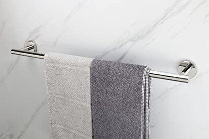 TocTen Bath Towel Bar - Thicken SUS304 Stainless Steel Bathroom Towel Holder, Towel Rod for Bathroom Heavy Duty Wall Mounted Towel Rack Hanger (24IN, Chrome) - color: Chrome, size: 24IN