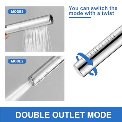 RUMOSE Brushed Nickel Shower Panel Tower System, 5-Mode Shower Faucet Set | LED Light Rainfall Shower Head Digital Display with Massage Jets Tub Spout Shower Shelves, Stainless Steel, Wall Mount - color: Brushed Nickel
