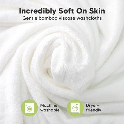 KeaBabies 6-Pack Soft Baby Washcloths - Kids, Newborn Bath Towels, Infant Shower, Toddler Reusable Face Towel, Gentle on Skin, Face Wash Cloths for Babies, 10x10