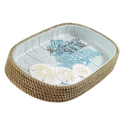 Avanti Linens - Vanity Tray, Guest Bathroom Essentials, Coastal Inspired Home Decor (Beachcomber Collection) - size: Vanity Tray